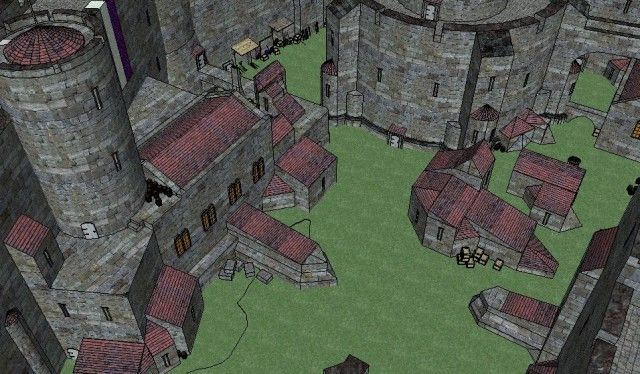 Norman castle bailey view 2