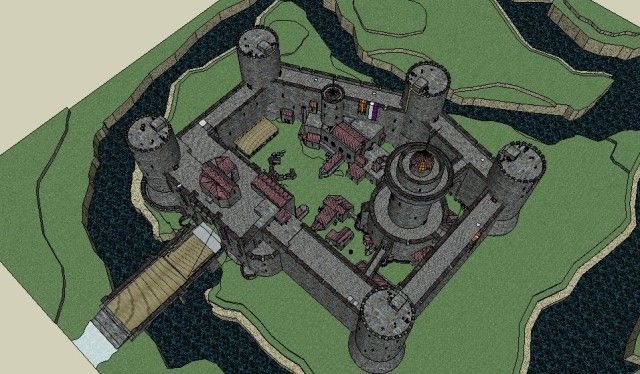 Norman castle bird view 2