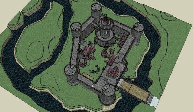 Norman castle bird view 3