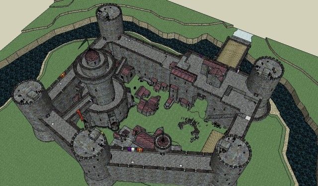 Norman castle bird view 4