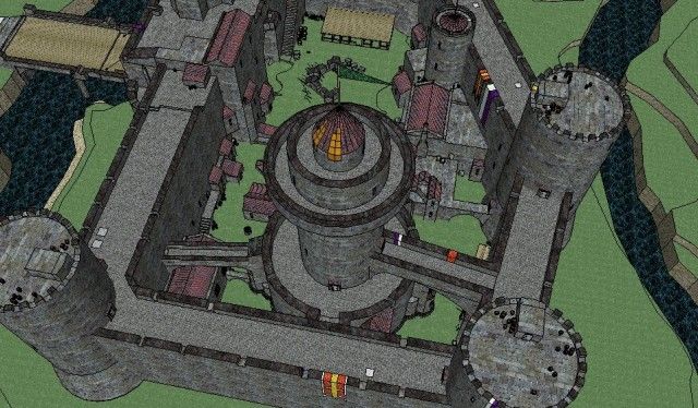 Norman castle bird view 5