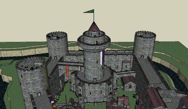 Norman castle keep view 1