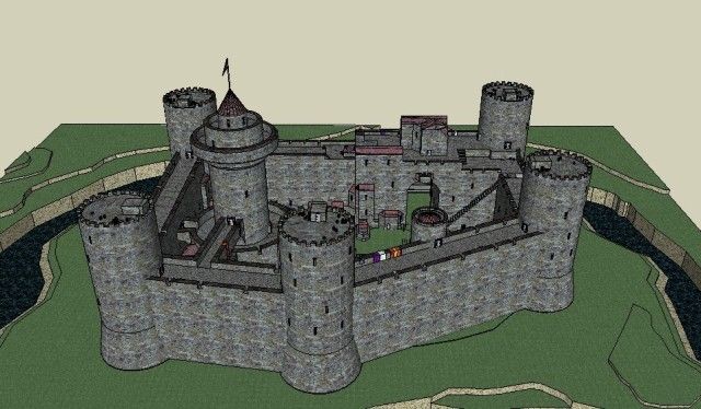 Norman castle south view