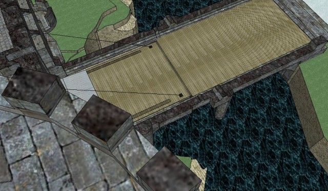 Norman castle turret top view