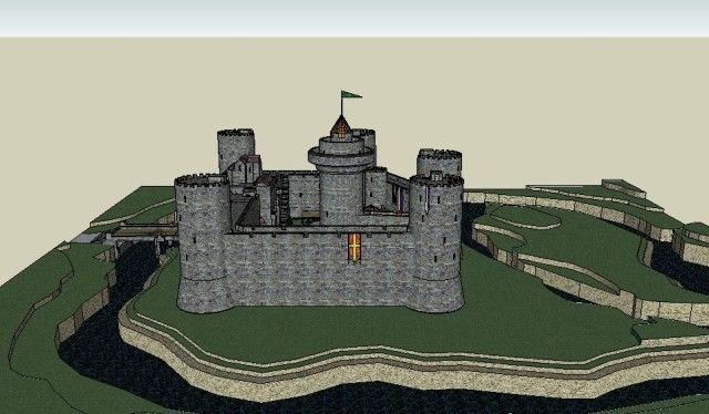 Norman castle west view