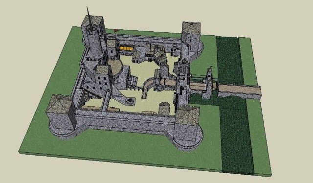 Teuton castle bird view