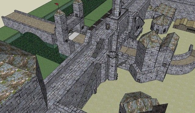 Teuton castle curtain walls