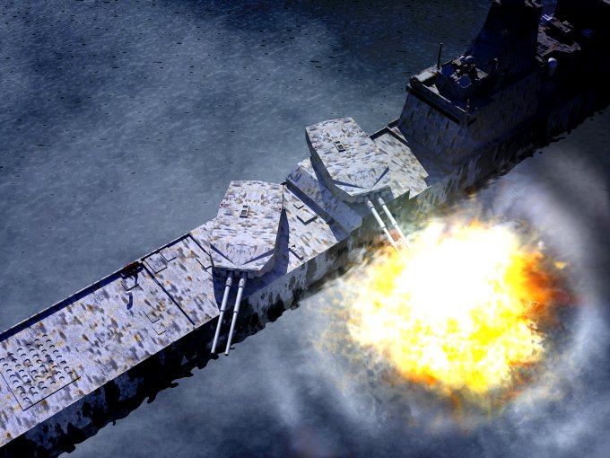 Firing guns, cartoon effect