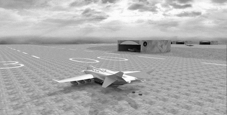 Three planes, black & white