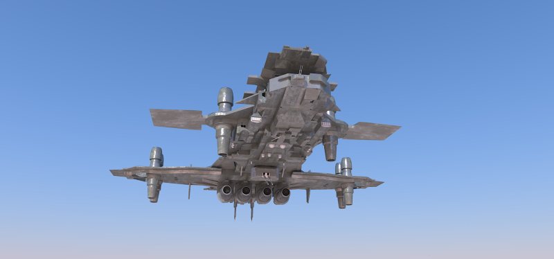 Front view, belly, weapons