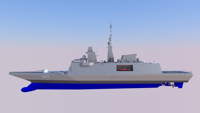 Side view, outside water