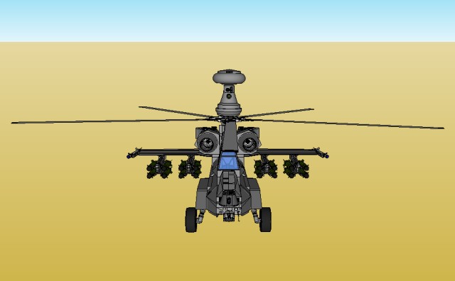 Helicopter front top low