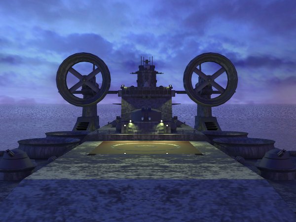 Flight deck, lamps turned on