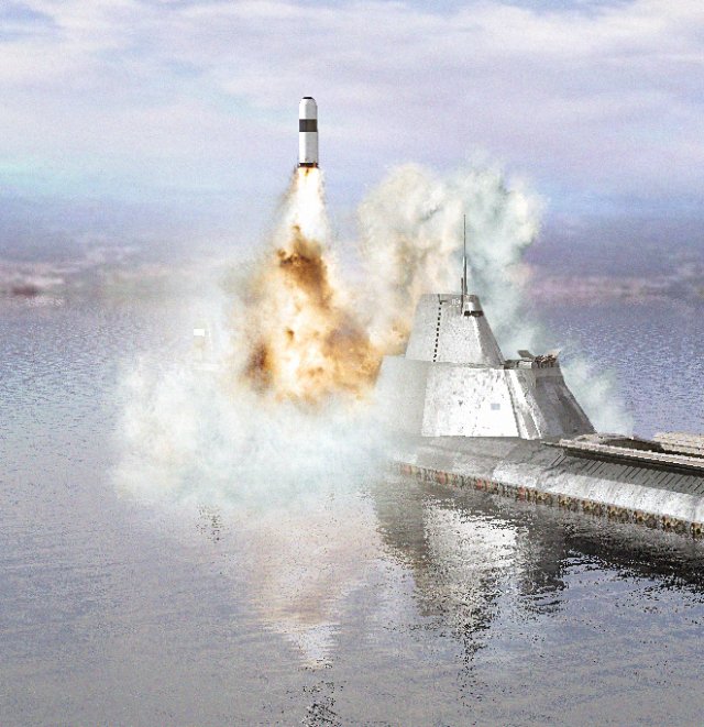 Missile launch, zoomed