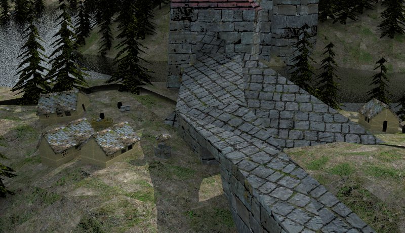 Bird's view 3, houses, zoomed