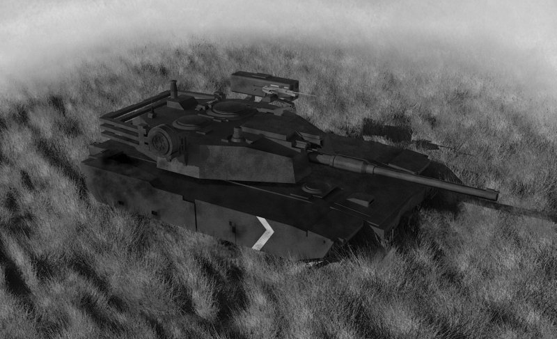 Side, mist, black & white