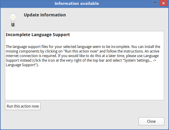 Language support