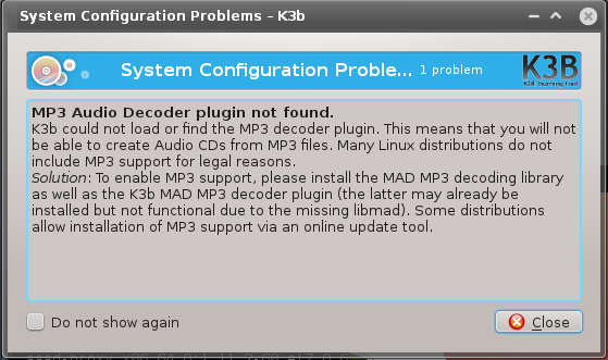 Missing audio codecs