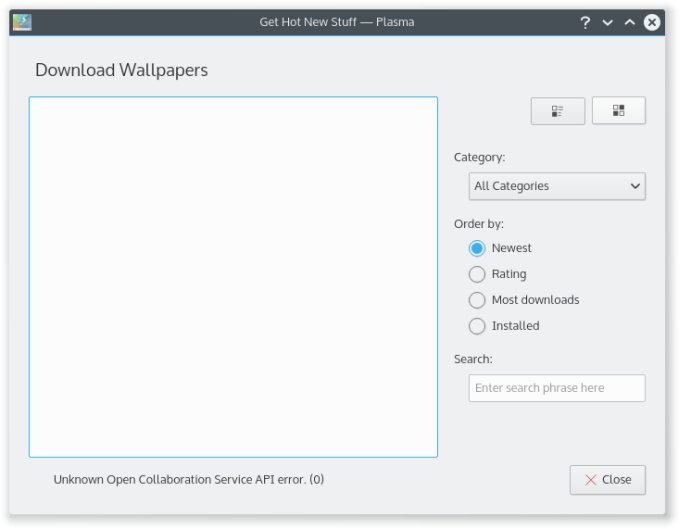 Cannot download wallpapers