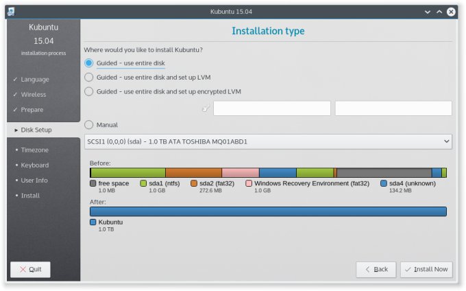 Default partition scheme