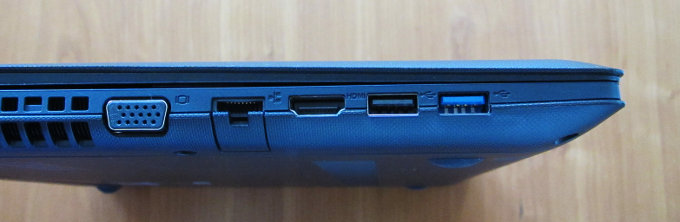 Left side, peripherals