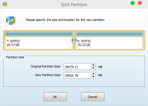 Split partition