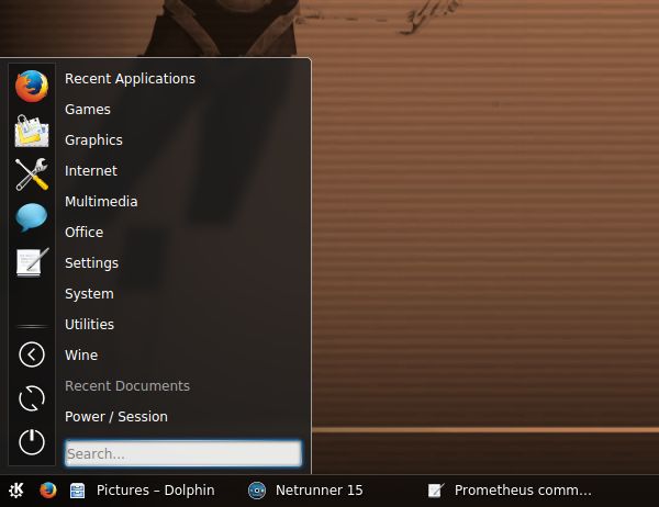 Distro logo gone from the menu