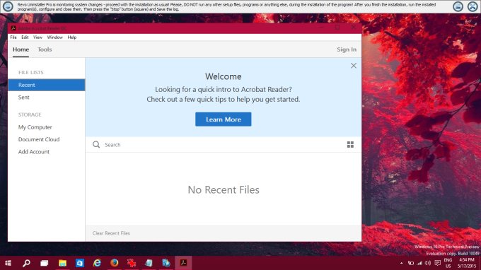 Acrobat Reader installed