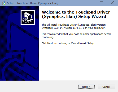 Install Synaptics driver
