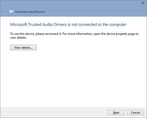 Additional problems with hardware