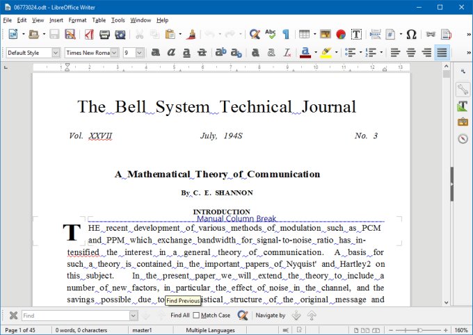 Complex document, spacing