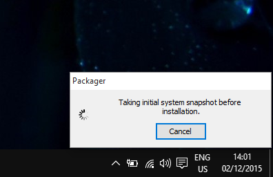Snapshot, before installation