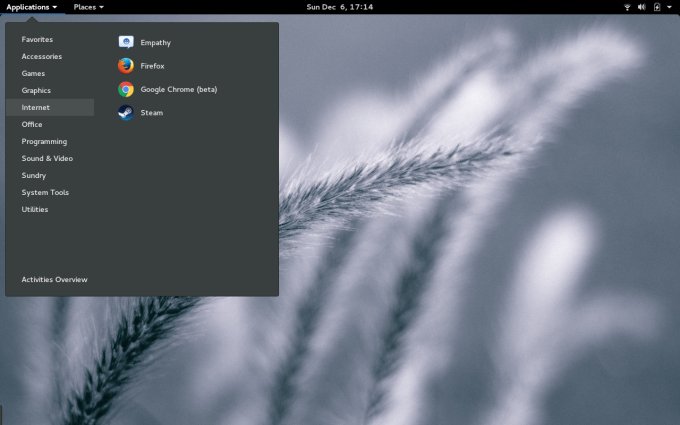 Menu, with new, extra apps