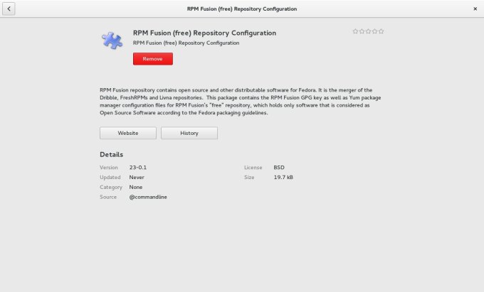 RPM Fusion, installed