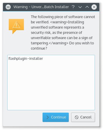 Flash plugin warning