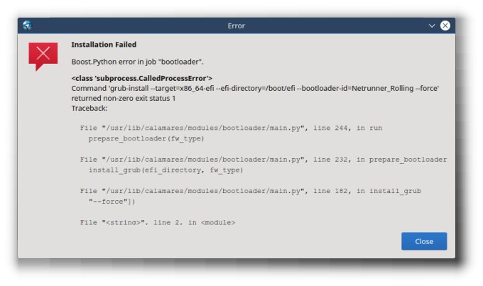Installer failed for the second time