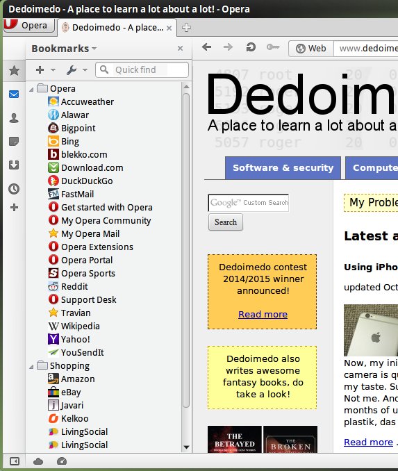 Too many default ad-oriented bookmarks
