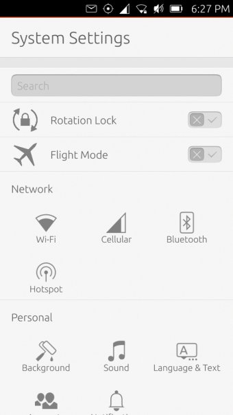 More settings, connectivity
