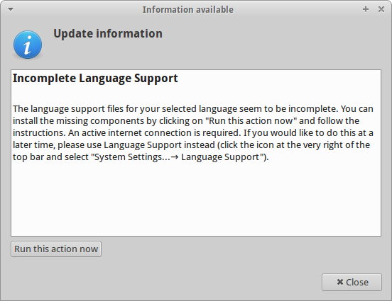 Language support nonsense