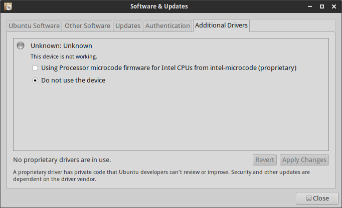 Microcode, proprietary drivers