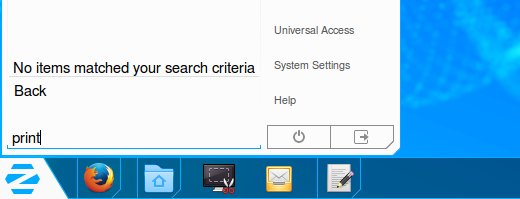No print in the menu