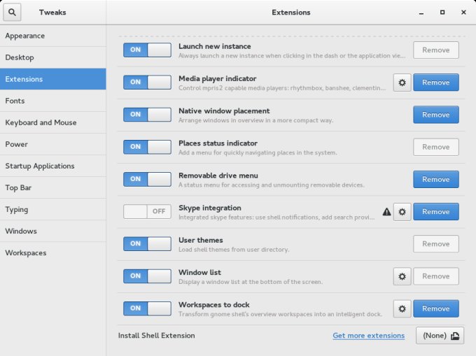 More extensions loaded