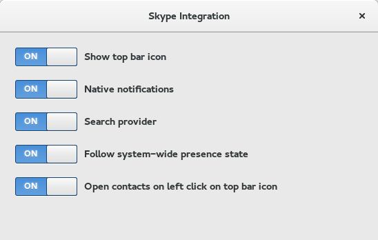 Extension, Gnome integration