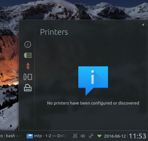System area complaining about printers