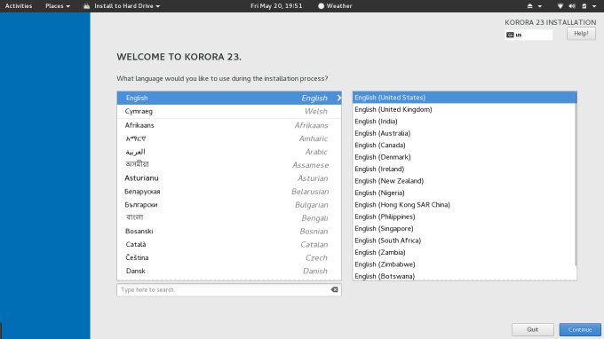 Installer, weird position on the screen