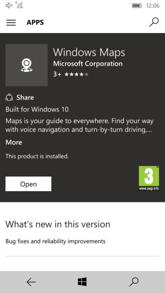 Windows Maps in Store