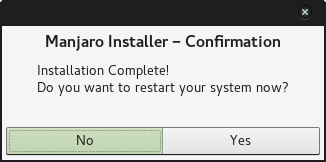 Successful installation