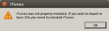 iTunes not installed properly bogus error message