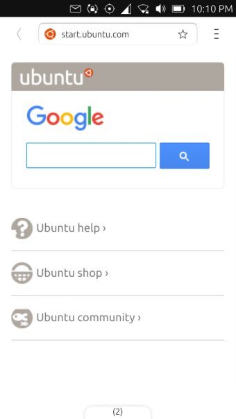 Browser, tabs at the bottom