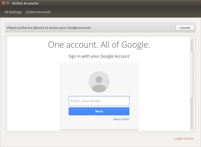 Online accounts, sign in